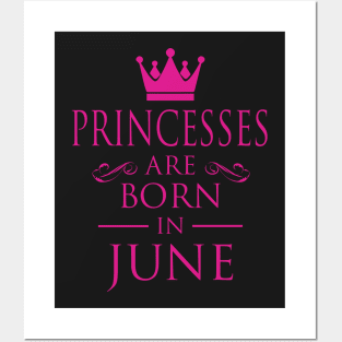 PRINCESS BIRTHDAY PRINCESSES ARE BORN IN JUNE Posters and Art